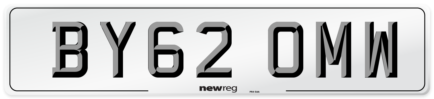 BY62 OMW Number Plate from New Reg